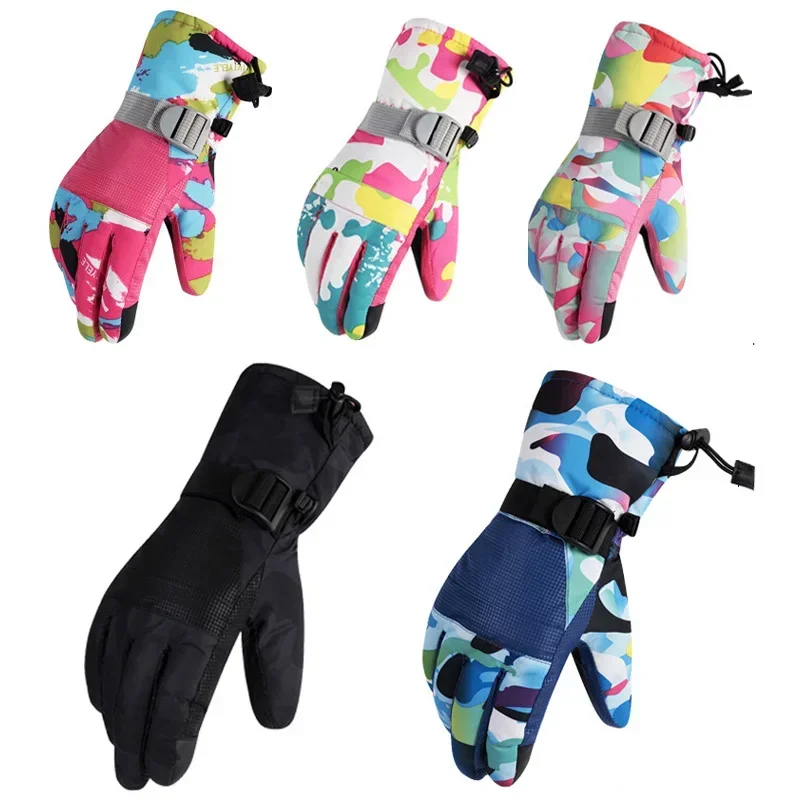 2025 Waterproof Woman Men Sow Gloves Warm Heated Skiing Mittens Sport Mountain Women Ski Glove Winter Snowboard Skiers Clothes