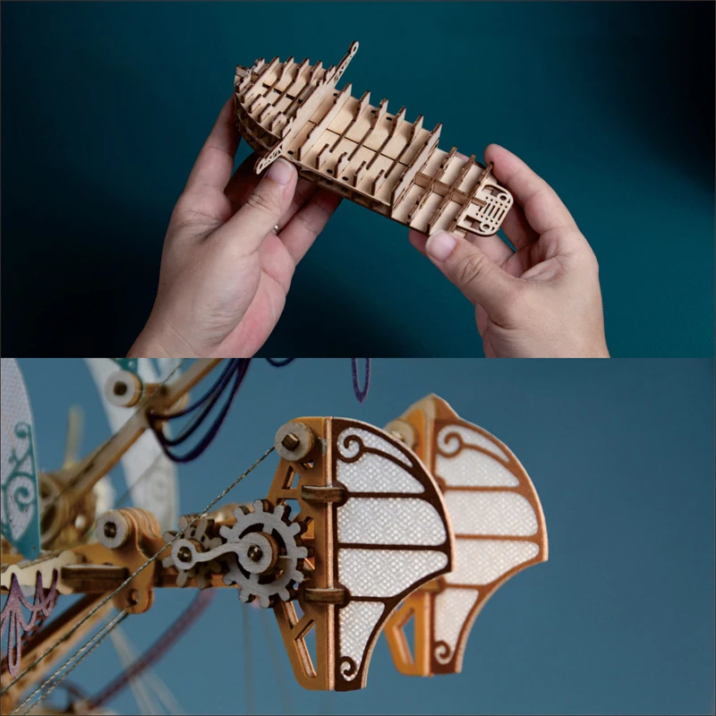 DIY 3D 木製パズルファンタスティック宇宙船人気の組み立てミニチュアモデルキットジグソーパズル友人の誕生日プレゼント