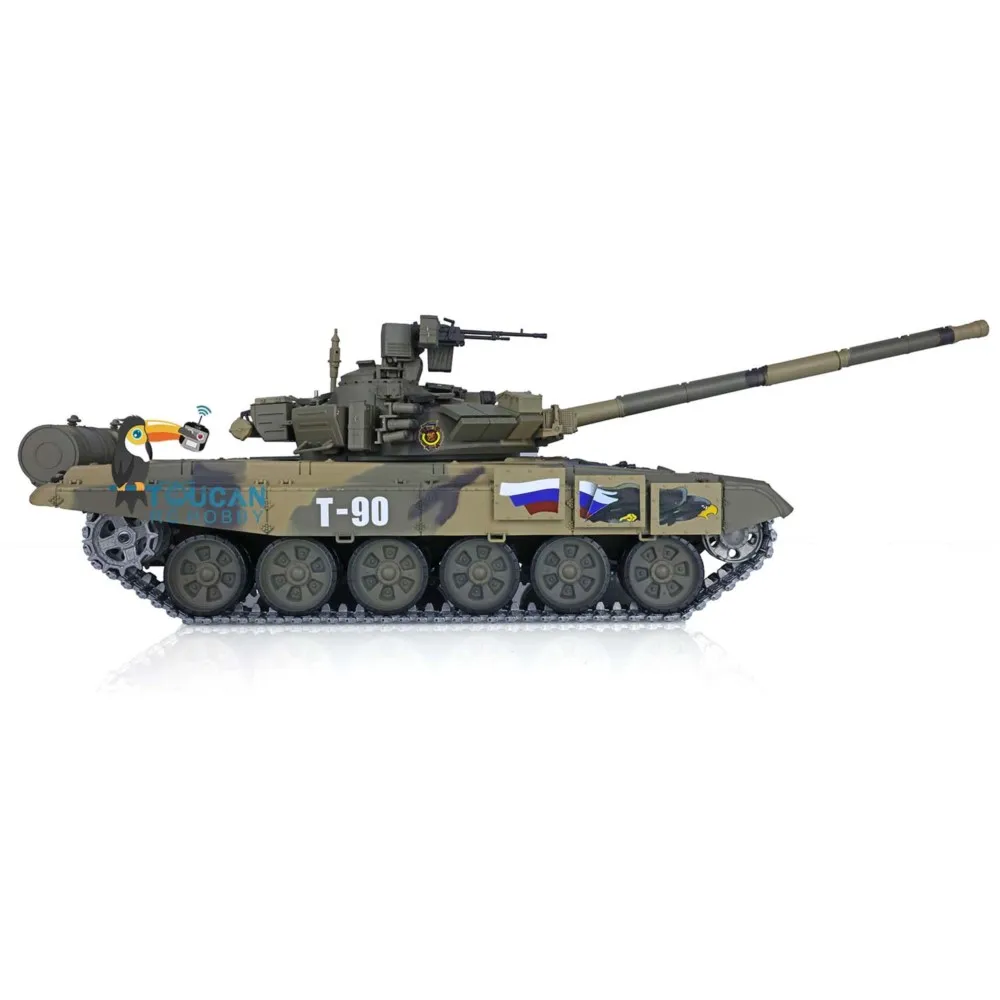 Czołg RC Henglong 1/16 2.4G 3938 7.0 Ulepszona Metalowa Wersja Rosyjski T90 RTR Model Czołgu Sterowany Radiem Zabawka TH17846