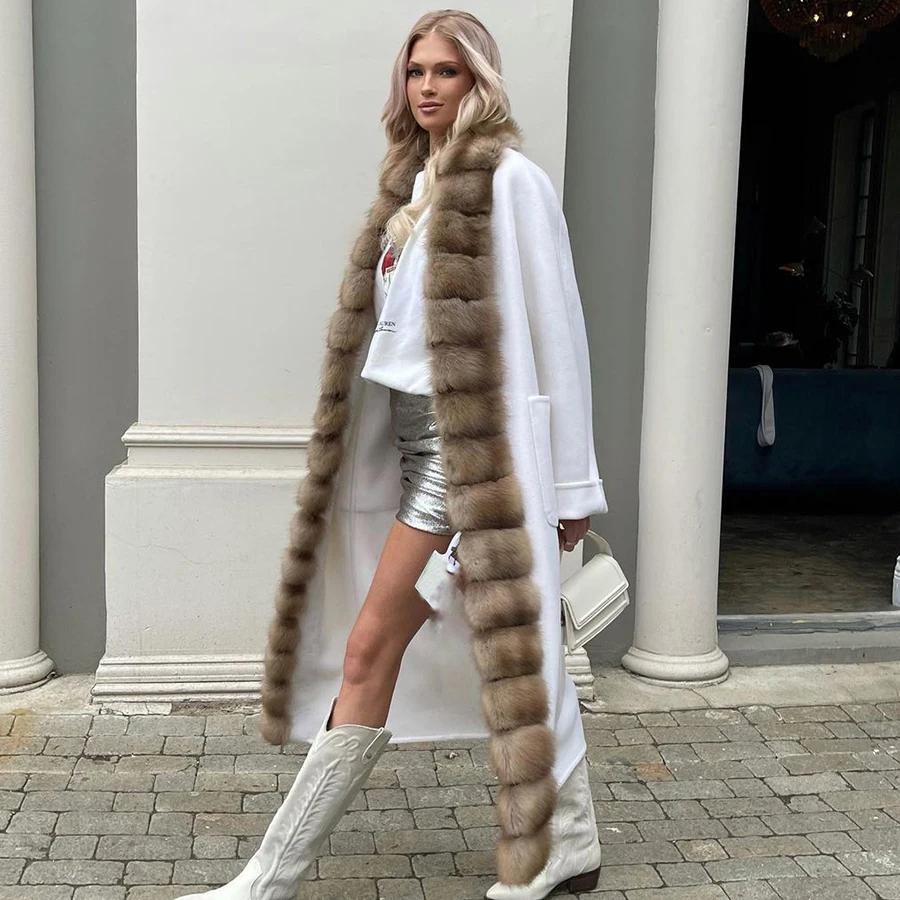 Natürliche Wollmischung Jacke Frau Winter Wolljacke für Damen Kaschmirmantel Damen neuer Stil