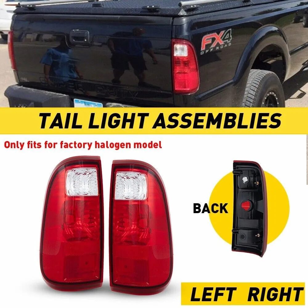 

Left & Right Side Taillight Tail Light Cover Shell For Ford Super Duty F-250 F-350 F-450 F-550 2008 2009 2010 2011 2012-2016