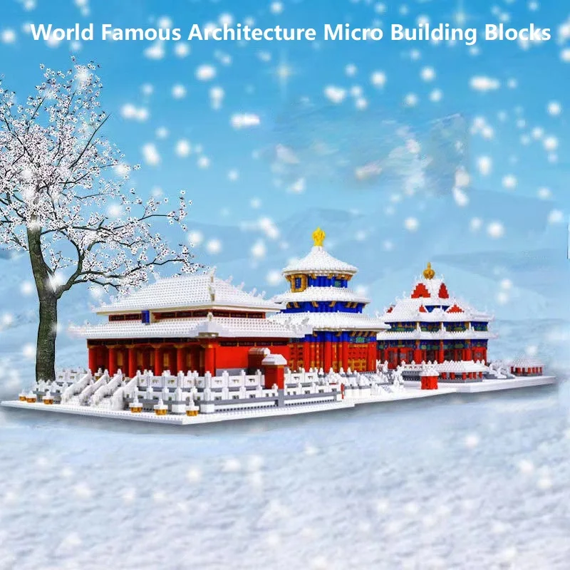 

World Famous Light Architecture Micro Building Blocks Chinese Ancient Imperial Palace Model Mini Diamond Bricks Toys for Child