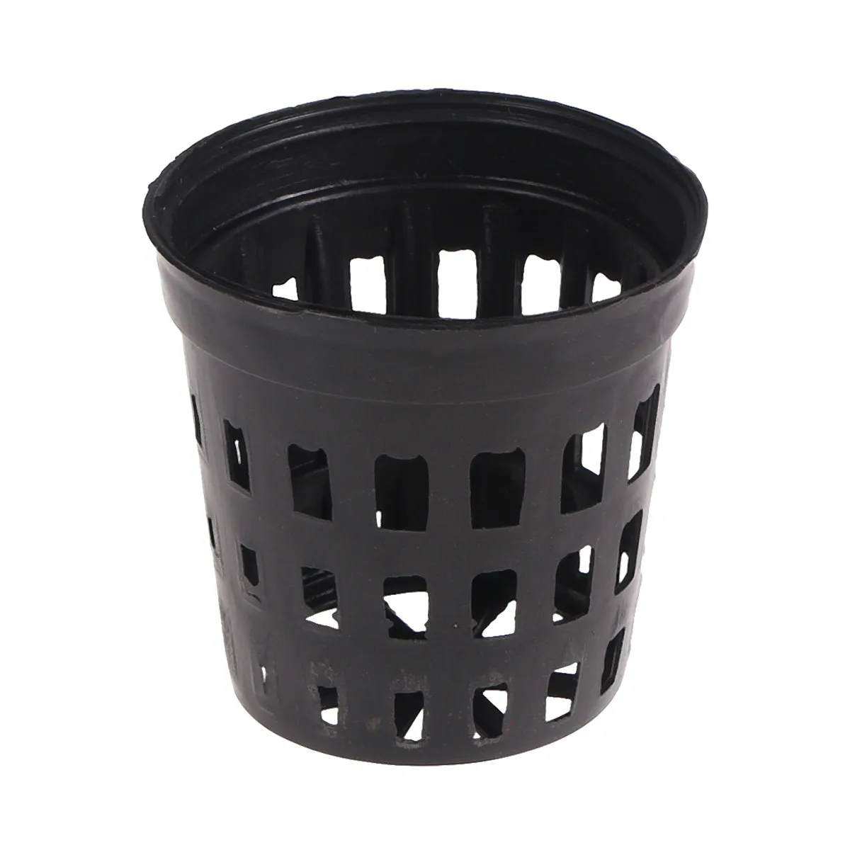 1Pcs Water Grass Cultivate Pot Middle Size Black Plastic Basket Aquarium Pot for Water Plant Root Drainage Hydroponics Soil