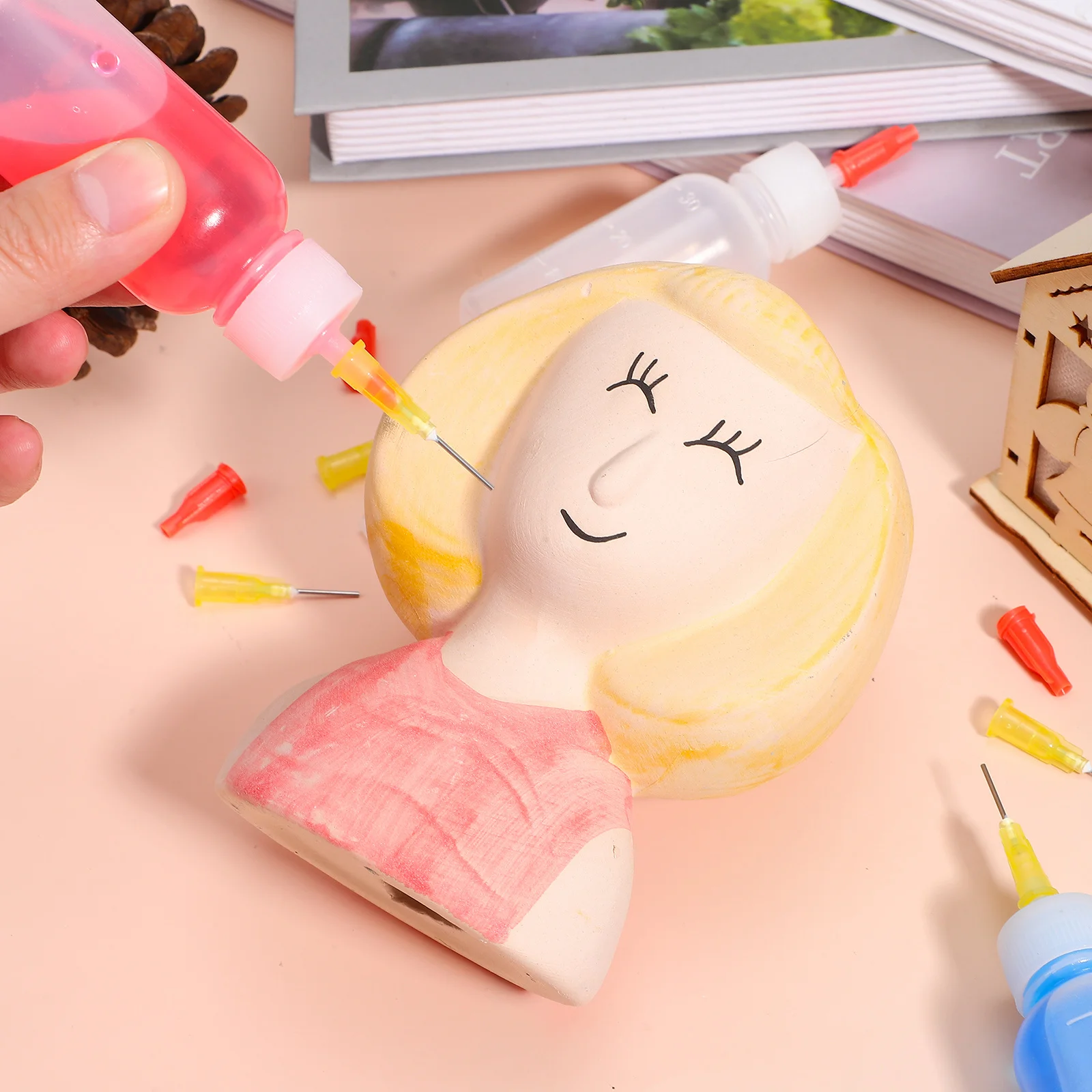 

6Sets Needle Tip Glue Applicator Bottle Precision Squeeze Dispenser Bottle for Glue Paint Sewing Oils Ink Applicator