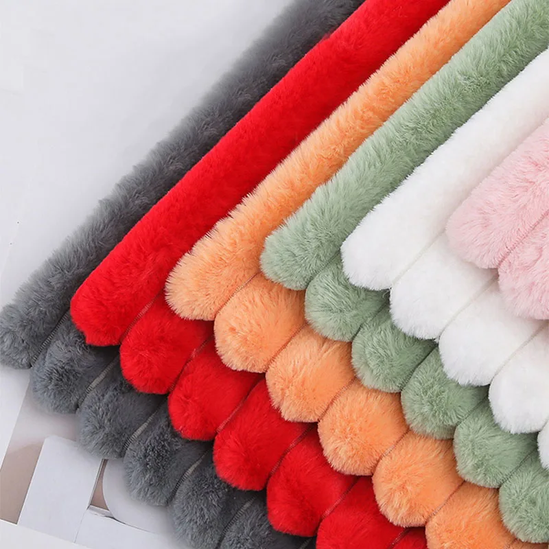 

Rabbit Fur Draw 35mm Vertical Strip Fleece 650g Strip Jacquard Rabbit Fur Throw Pillow Shoe and Hat Clothes Fabric
