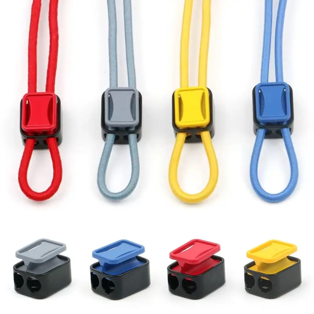 10PCS Quality Square Metal Cord Lock 2 Hole Press Metal Spring Buckle Anticorrosive Stopper Buckles Sportswear Bag