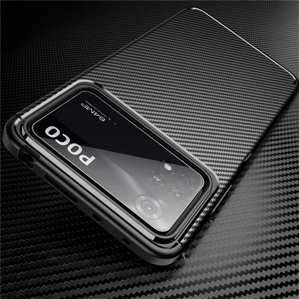 For Xiaomi Poco X4 Pro 5G Case Silicone Slim Carbon Fiber Back Cover Poko Poxo PocoX4 4X X 4 Pro X4Pro NFC Protect Bumper Fundas