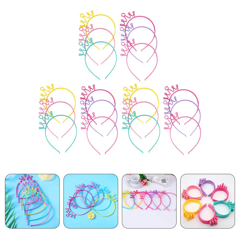 

18Pcs Crowns Headbands Princess Hair Hoops for Kids Girls Party Cosplay Birthday Favors Accessories Headbands Girl Hair Hoops