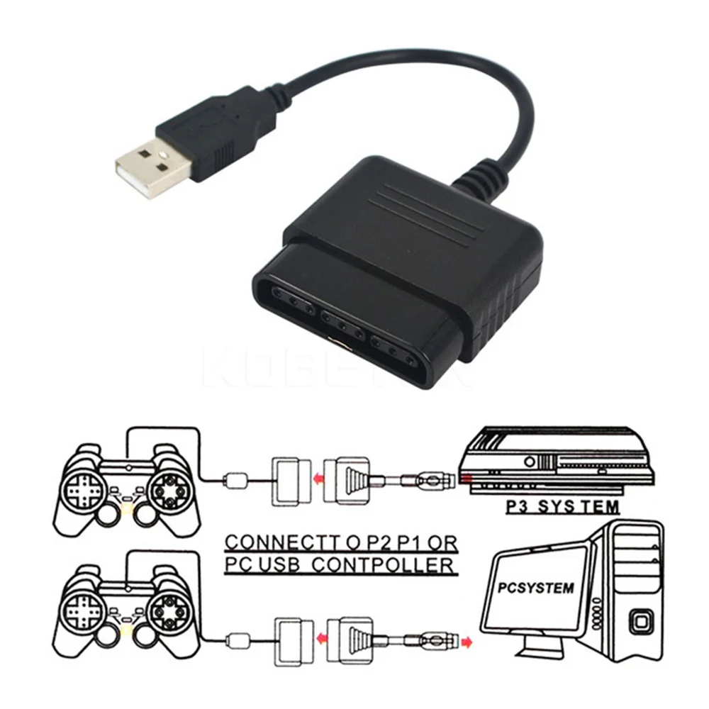 ملحقات ألعاب بلاي ستيشن محول USB للفيديو للكمبيوتر الشخصي لوحدة تحكم الألعاب PS2 إلى PS3