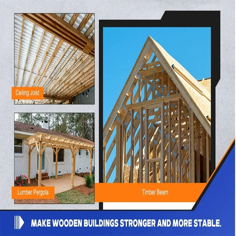 

Joist Hangers & Rafter Brackets (12 Pieces):Galvanized Steel Roof Brackets – Heavy-Duty Roofing Connectors Hardware for Pergola