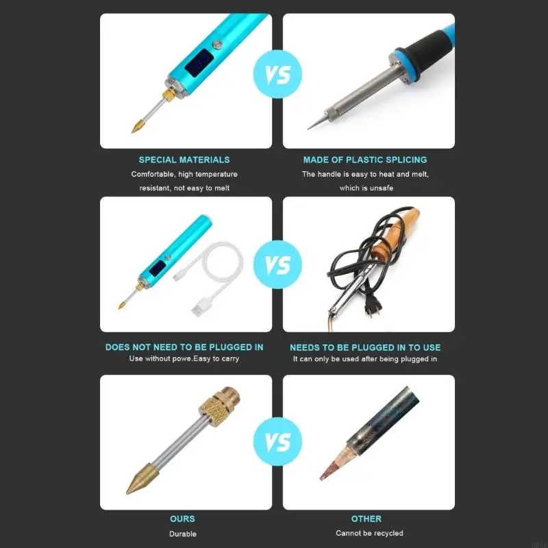 H05E High-power Electric Soldering Iron Adjustable Rechargeable Wireless Soldering Iron LED Screen Digital Display