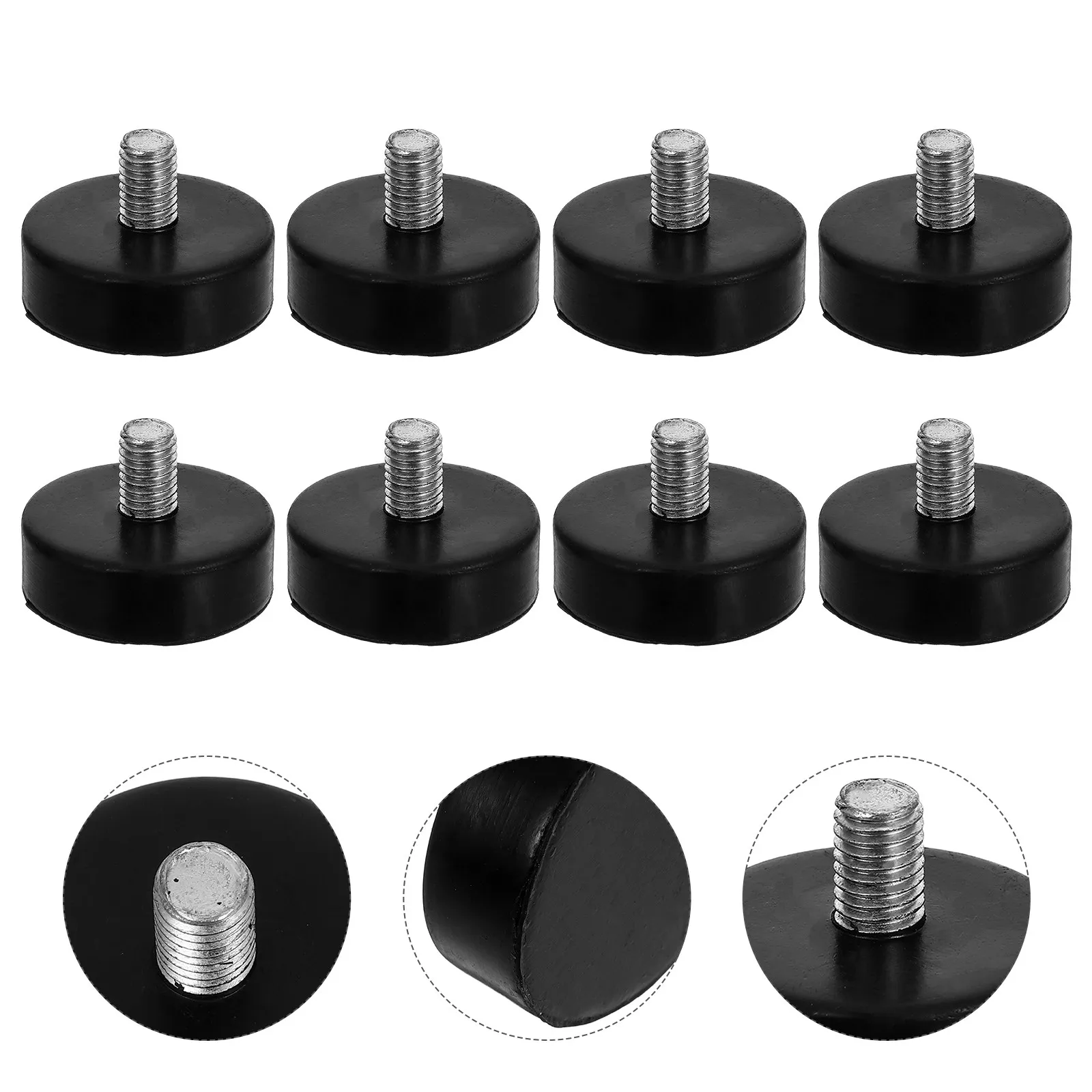 8Pcs Heavy Duty Adjustable Leveling Rubber Feet Threaded Screw Anti Vibration Pads for Tables Chairs Machines Noise Dampening