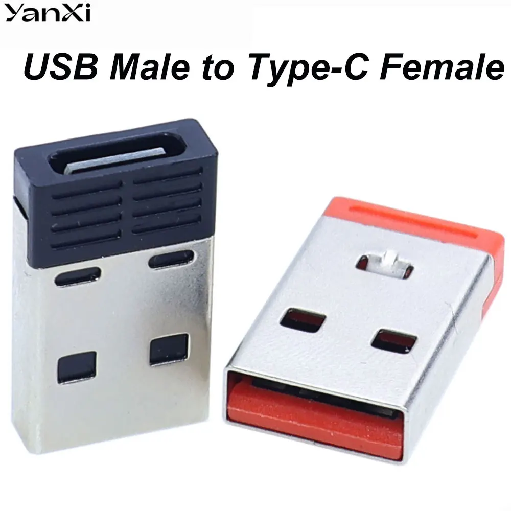 JCD 2/5/10PCS USB Male To Type-C Female Adapter Converter USB 2.0 to Type C Data Cable PD Charging Dock