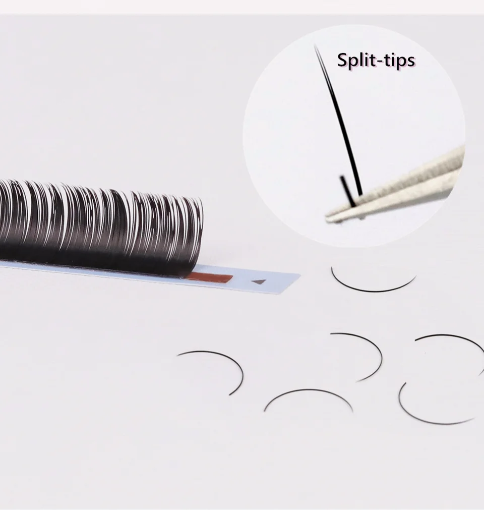 Lashprofessor Ellipse Flache Wimpernverlängerung 0.15 0.20 C CC D DD Doppelspitzige Klassische Einzelwimpern – Detail 7