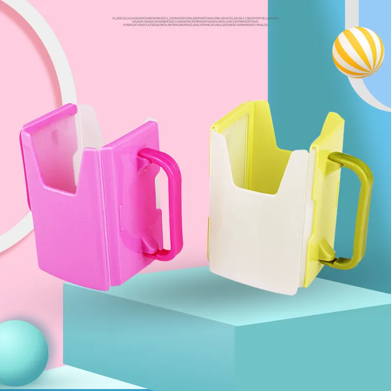 

Milk Box Holder Infant Anti-Spill Cup Holder Bottle Cup Milk Holder Adjustable Safety Plastic Baby Toddler Juice Box Drinking