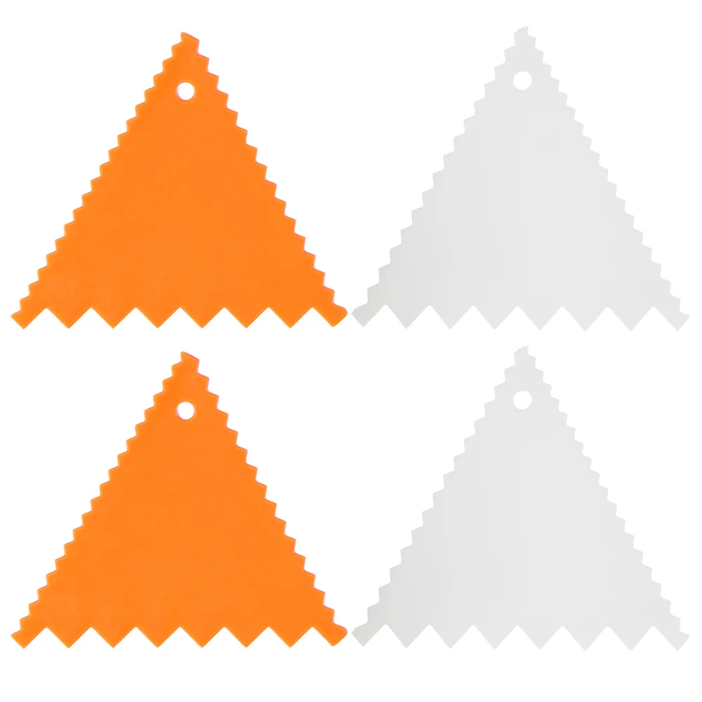 

4 Sets Triangle Scraper Creative Cream Cake Chocolate Scraper Convenient Section Scraper (Random Color)