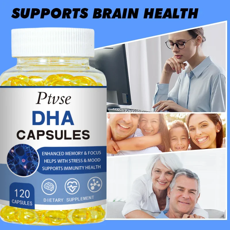 Cápsulas de aceite de pescado Omega 3 con EPA DHA, suplemento dietético, cerebro, inmunidad al corazón, memoria, estado de ánimo, belleza, salud, Envío Gratis