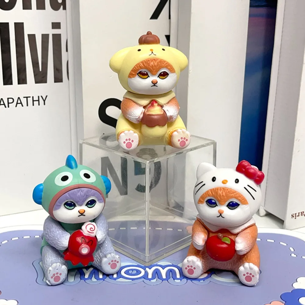 

Новая серия Sanrio Shark Cat, слепая коробка, случайные фигурки, модель куклы, игрушки, украшение для стола для спальни для девочек, подарки на день рождения, Рождество