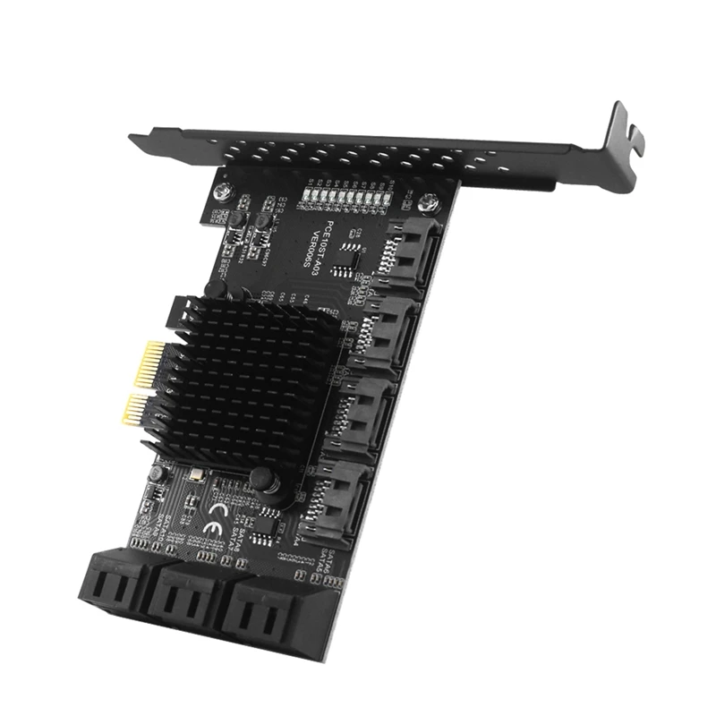 

NEW-Pci Express Multiplier PCIE 1X To 10 Port SATA Expansion Card PCI Express X16 Extender SATA 3.0 6Gbps Support HDD SSD