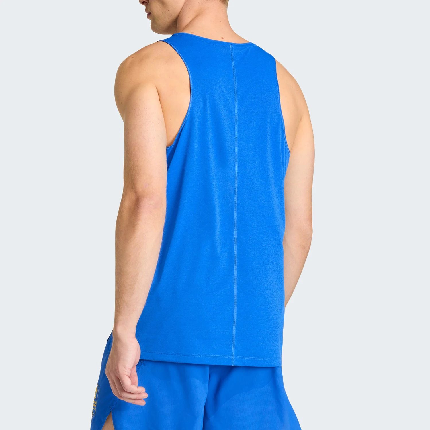 Adidas genuine spring men's running sports knitted breathable vest T-shirt KE8448