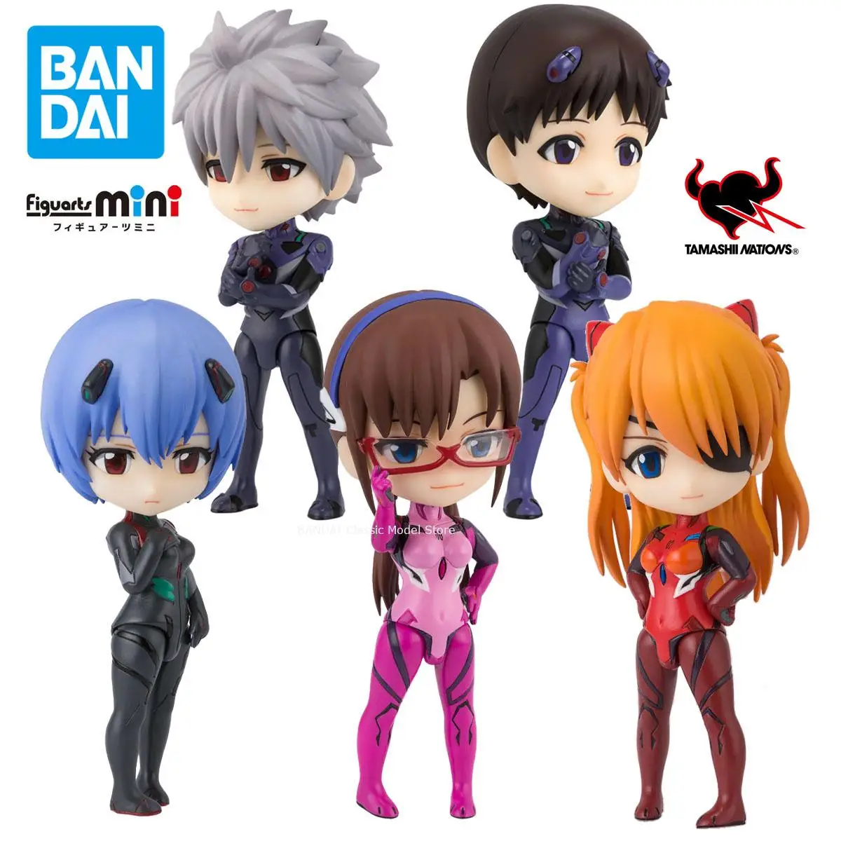 Genuine Original Bandai Neon Genesis Evangelion Ayanami Rei Asuka Langley Soryu Kaworu Nagisa Makinami Mari Illustrious Model