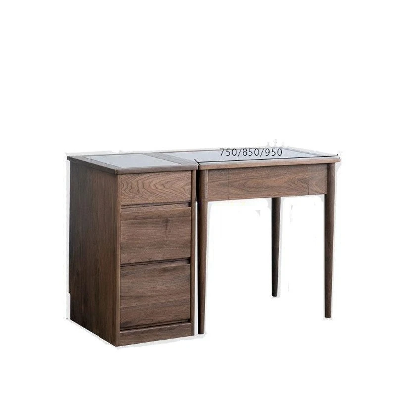 

Nordic black walnut solid wood dresser, modern simple small apartment bedroom storage cabinet
