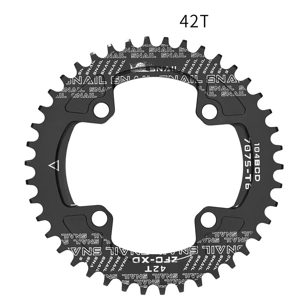 104BCD Bicycle Chainwheel 32T 34T 36T 38T Support 7-12 Speed System Single Chainring Wide and Narrow Teeth Aluminum Alloy