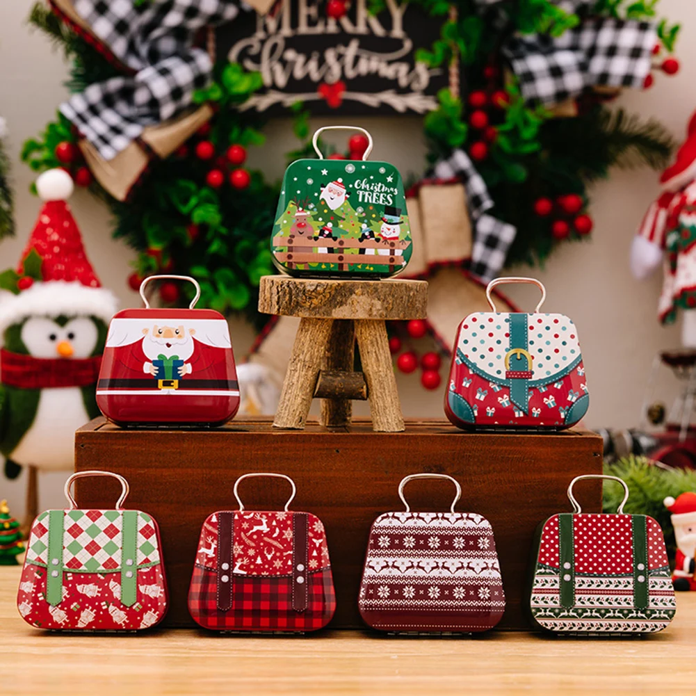 Charming Holiday Decor As Show Metal Cookie Box Ample Space For Treats Multi-functional Use Festive Gatherings