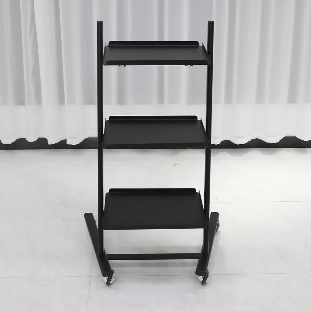 Barber Shop Dedicated High-end Storage Mobile Tool Cart Multi-functional Nail Beauty Cart Storage Three-layer Rack