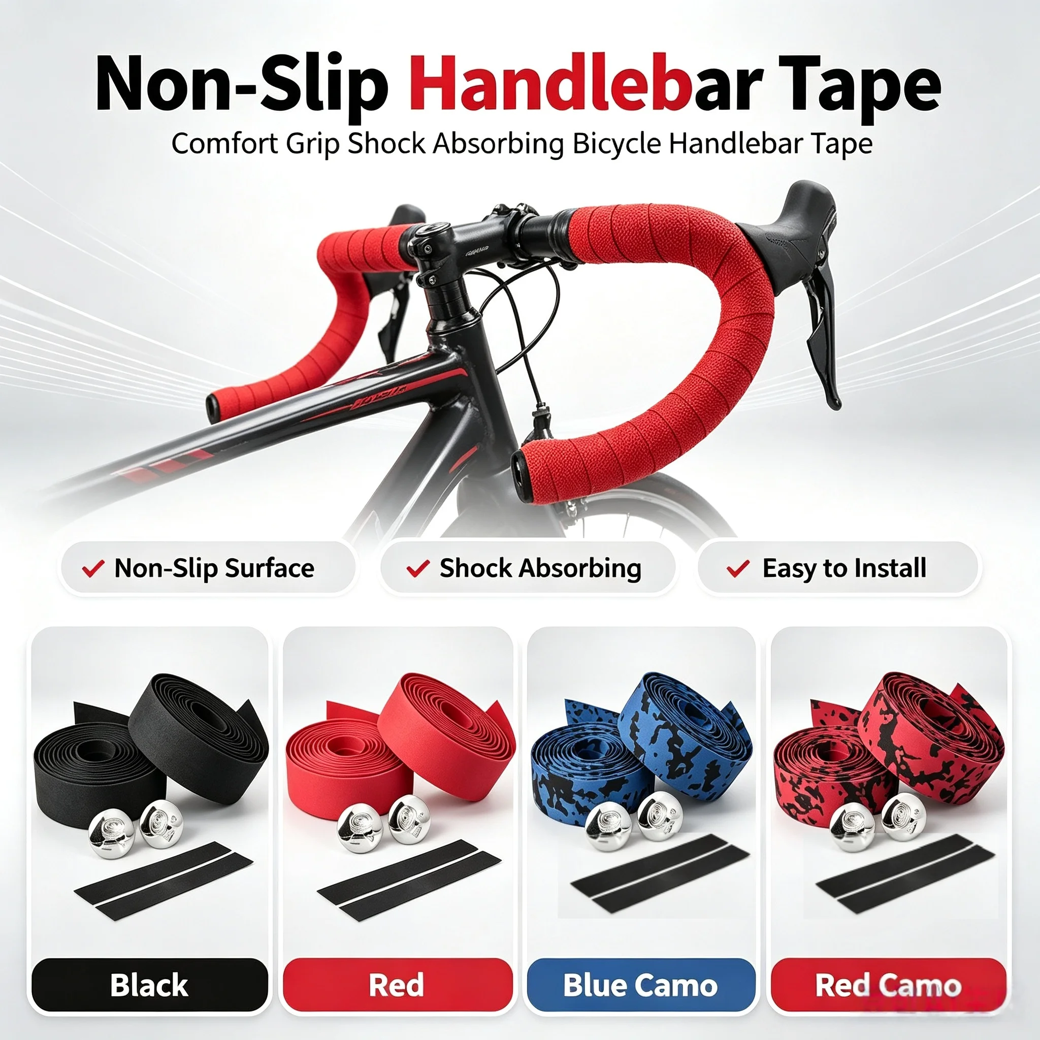 Rennrad-Lenkerband Ultraleichtes Lenkerband Weiches Anti-Vibrations-Wickelband Langlebiges Lenkerband Fahrradzubehör