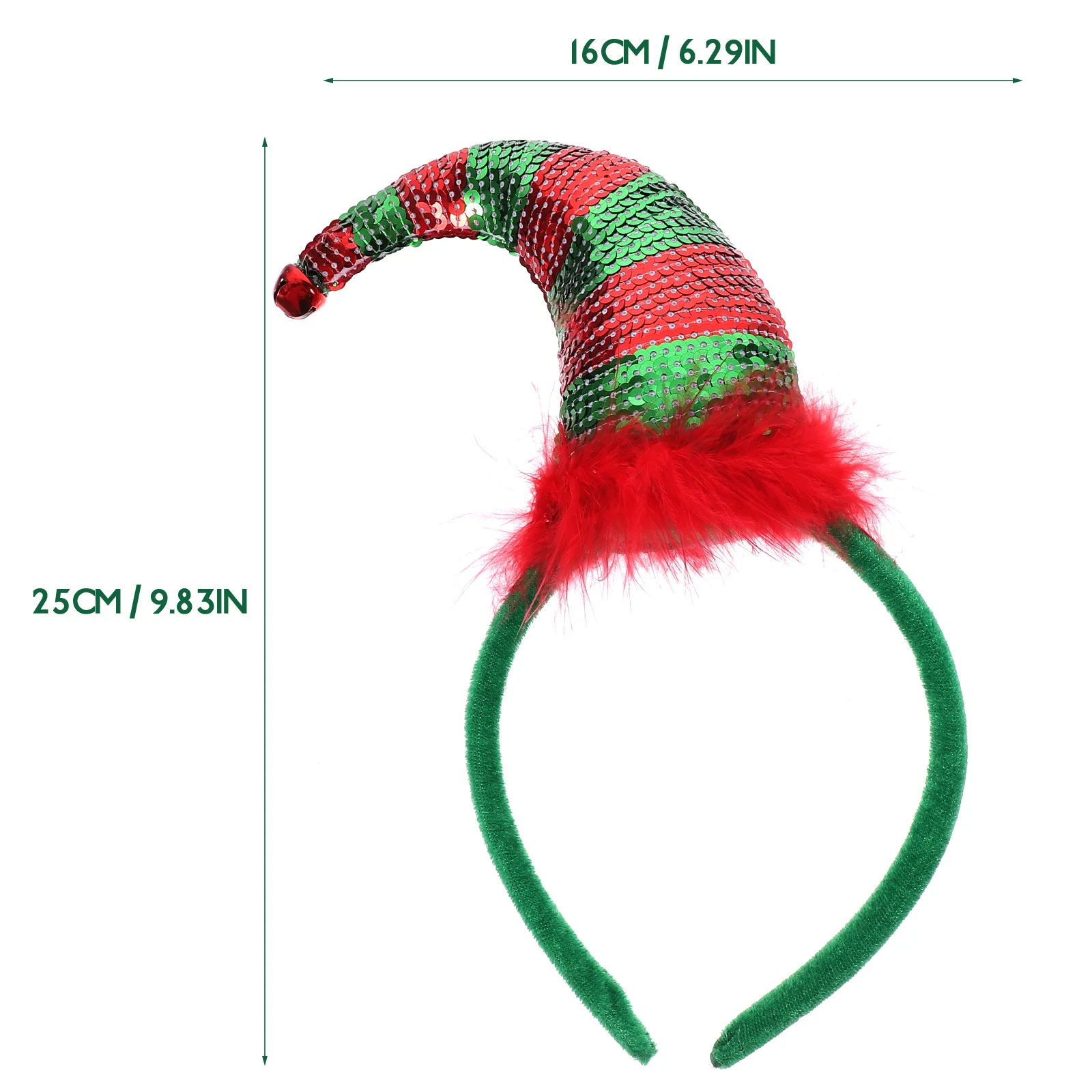 

Sequin Christmas Hat Headb Small Glitter Women Holiday Santa Realistic Adult Cosplay nament Festive Accessories