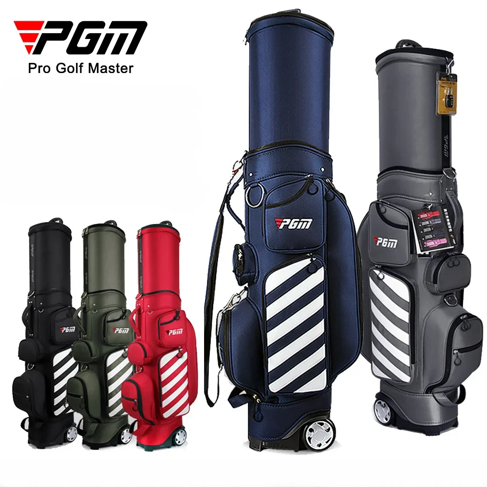 PGM Standard Golf Bag Nylon Multi-functional Consignment Air Bag with Tug Lock Hard Shell Ball Bag Cap Rain Cover QB041