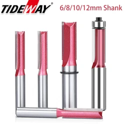 Tideway Router Bit CNC Woodworking Tools 6mm 8mm Shank Industrial Grade Straight Bits Tungsten Carbide Milling Cutters for Wood