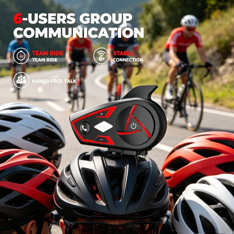1. Waterproof Bike Helmet Communication Gear, Multi‑User Connection For Long‑Distance Team Cycling Trip