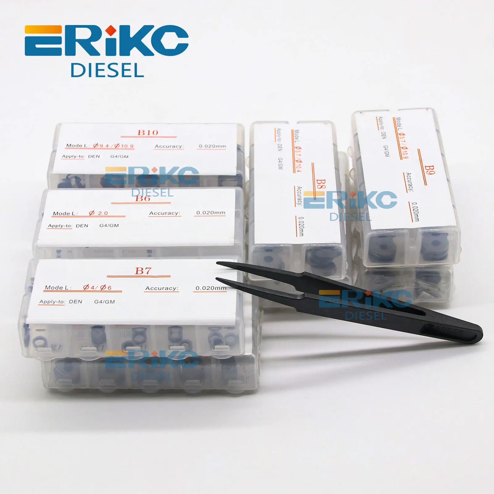 500pcs Common Rail Injector Nozzle Valve Gasket B6 B7 B8 B9 B10  Diesel Injector Adjusting Shims For Denso Piezo G4