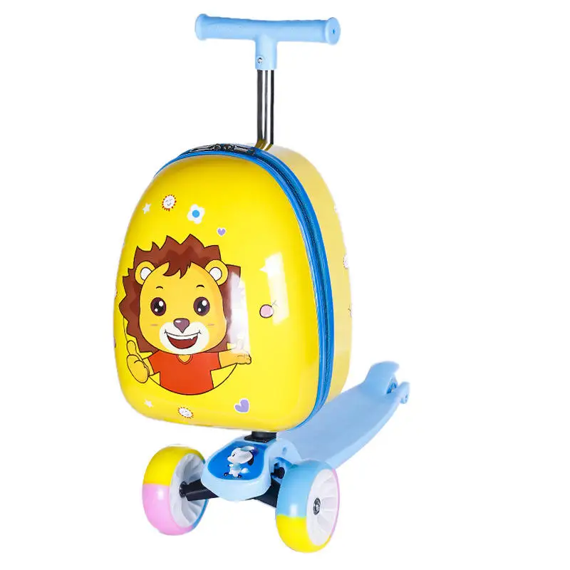 Neue 16 Zoll Cartoon Kinder Roller Trolley Fall 2-in-1 Eierschale Schult asche multifunktion ales Gepäck für Grundschüler