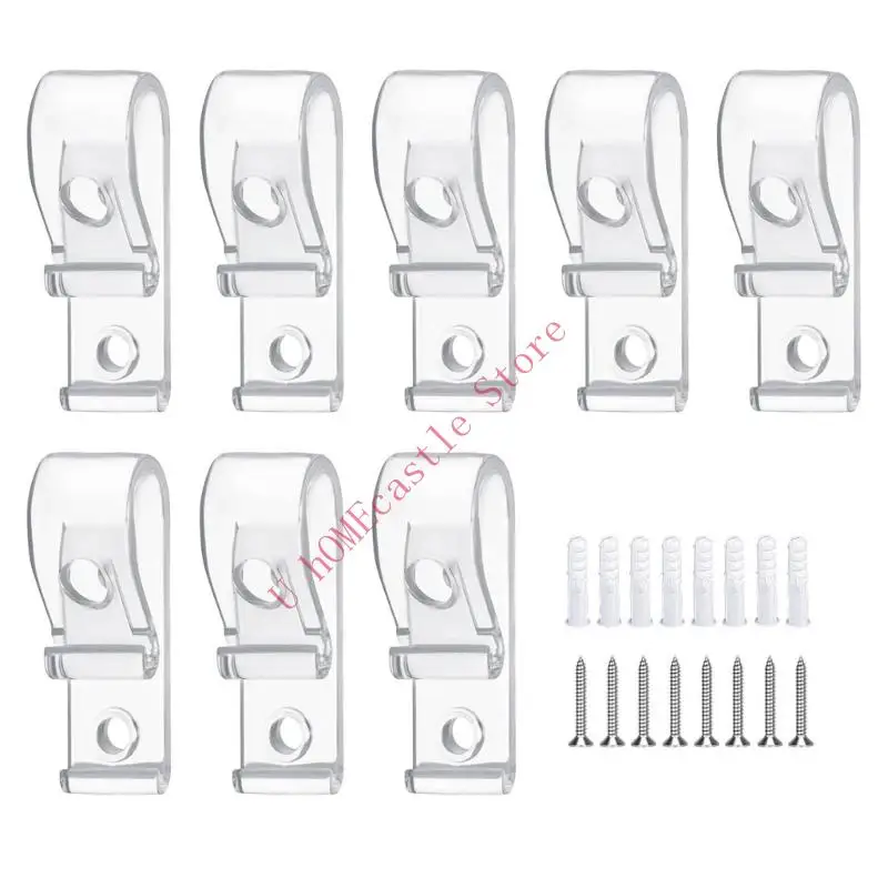 63HF Clear Cordless Blinds Hook Strong Metal Fixing Easy to Use for Window Safety