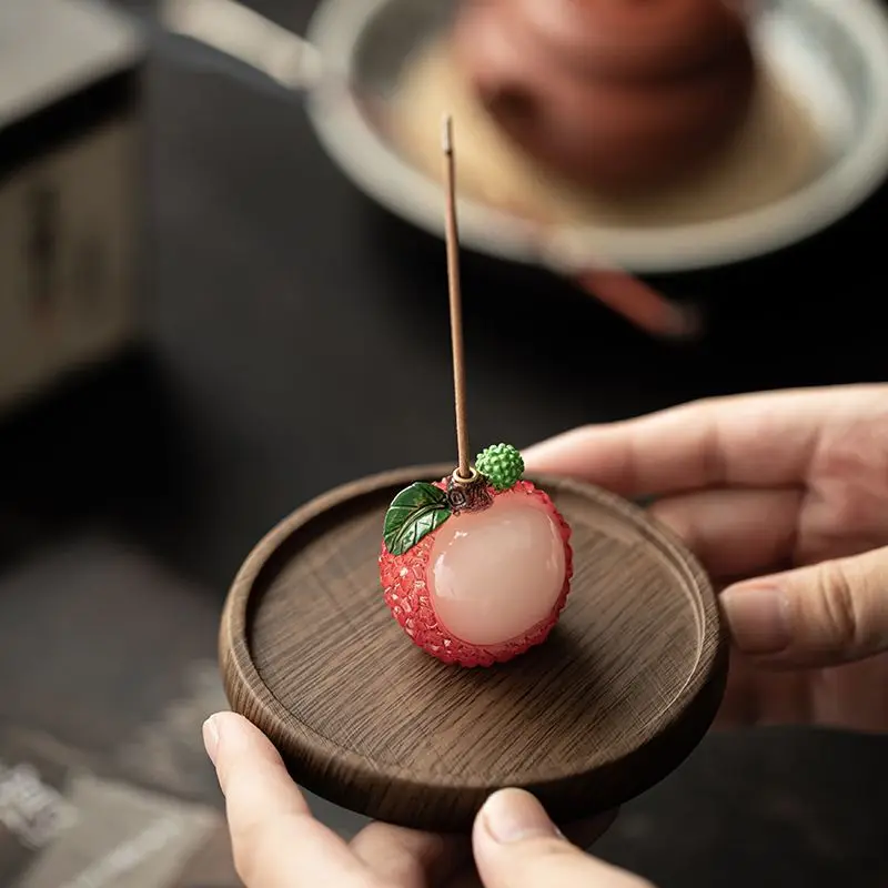 

Litchi incense insert ornament burner household indoor Chinese incense insert incense seat zen tea table desktop