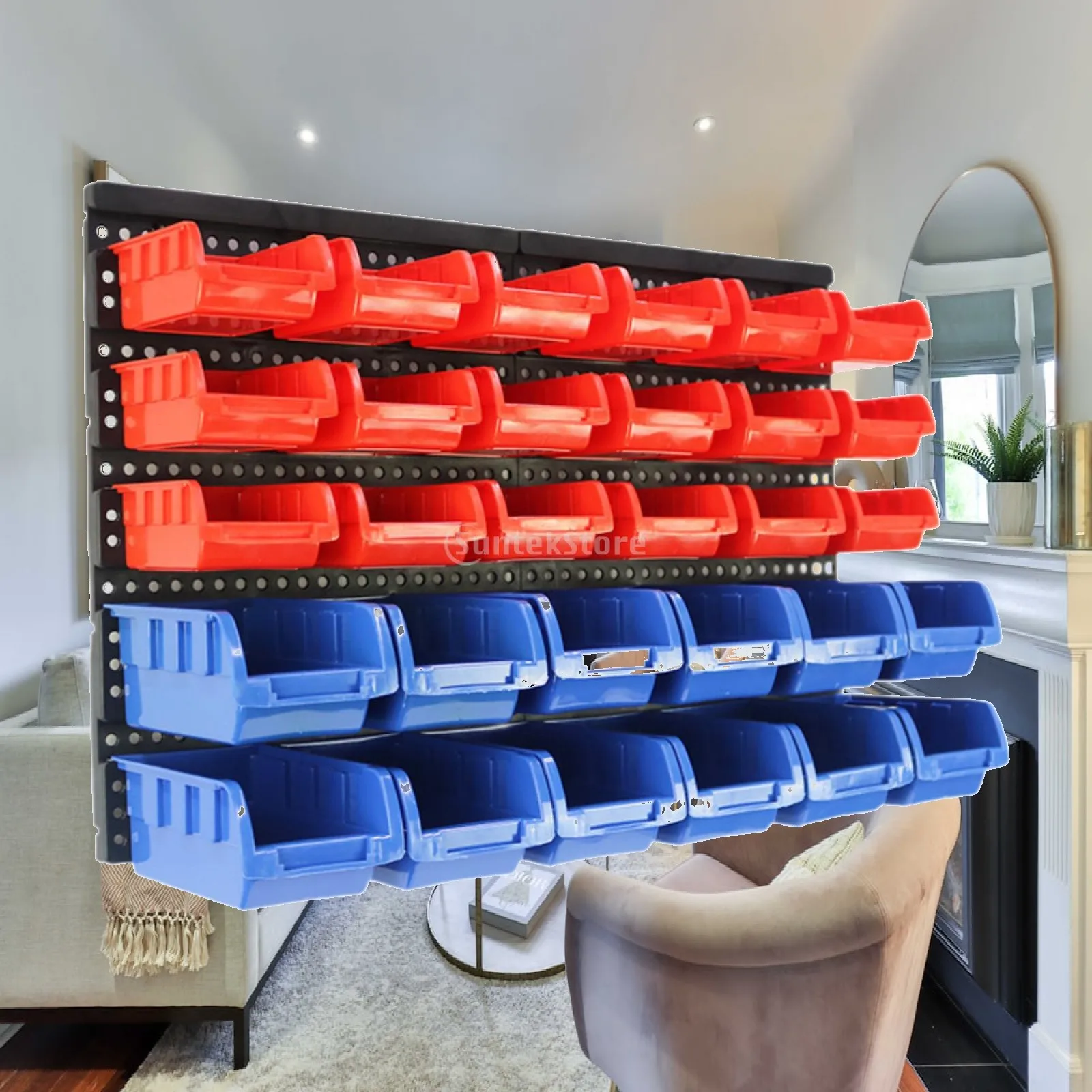 30 Bin Storage Bins Tool Organizer Rack Versatile DIY Parts Rack for Office Supplies Crafts Buttons Organization