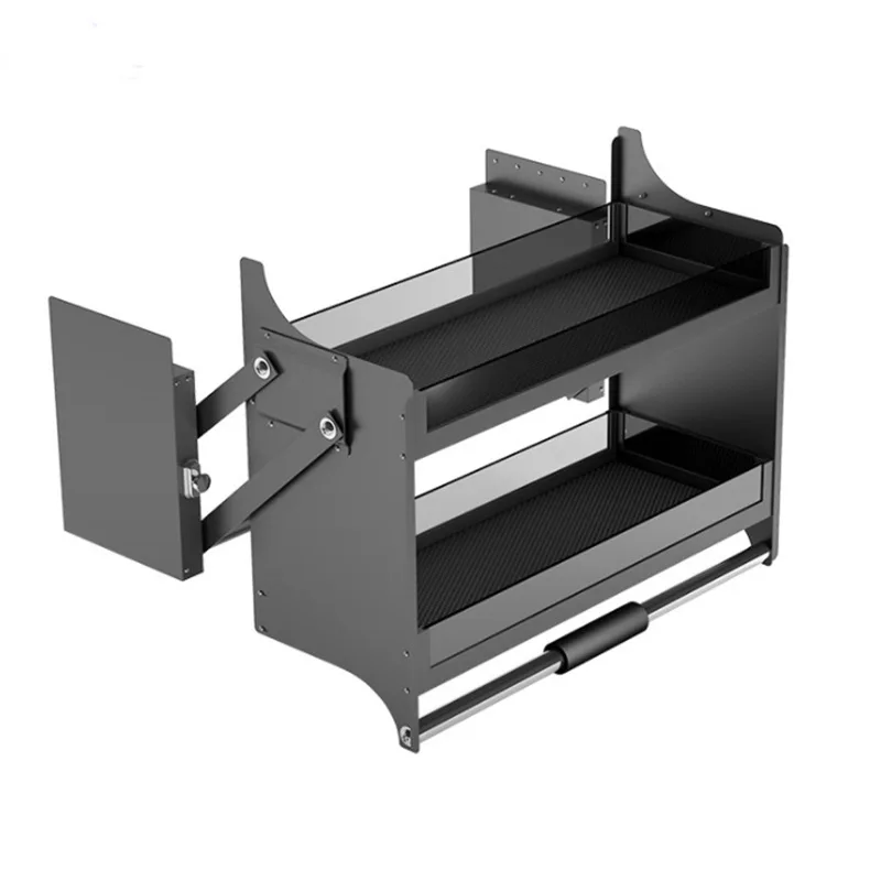 

Kitchen damping buffer cabinet basket drawer type double-glazed hanging cabinet