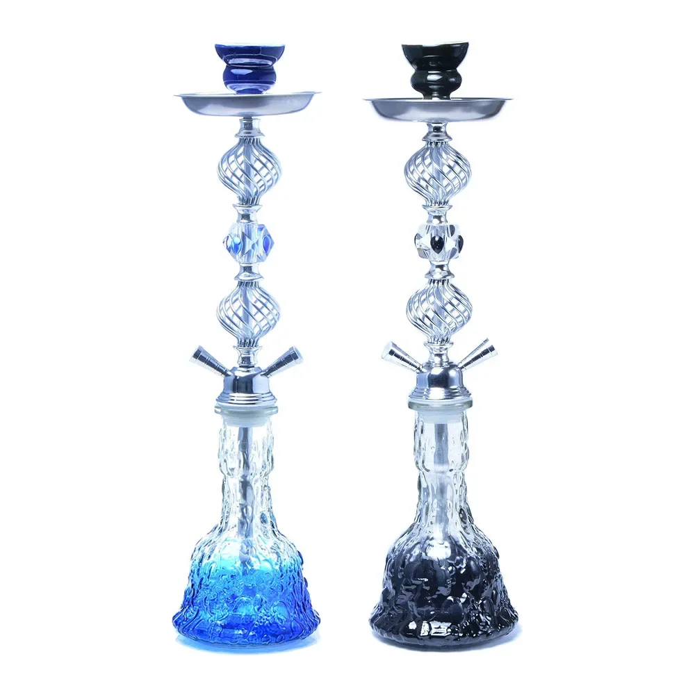 Completed Hookah Shisha Pipe Kit Double Hose Chichas Narguile Nargila Sisha Glass Hookah Shisha Water Pipe Accessories Crafts