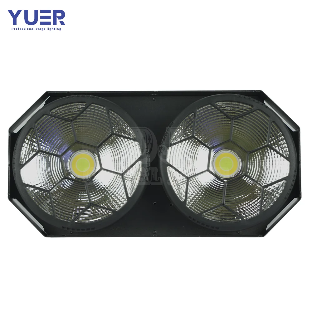 LED 2x100W COB Blinder Light Cold&Warm White strobe wash Effect Individually Control Audience light for DJ Disco Party Wedding