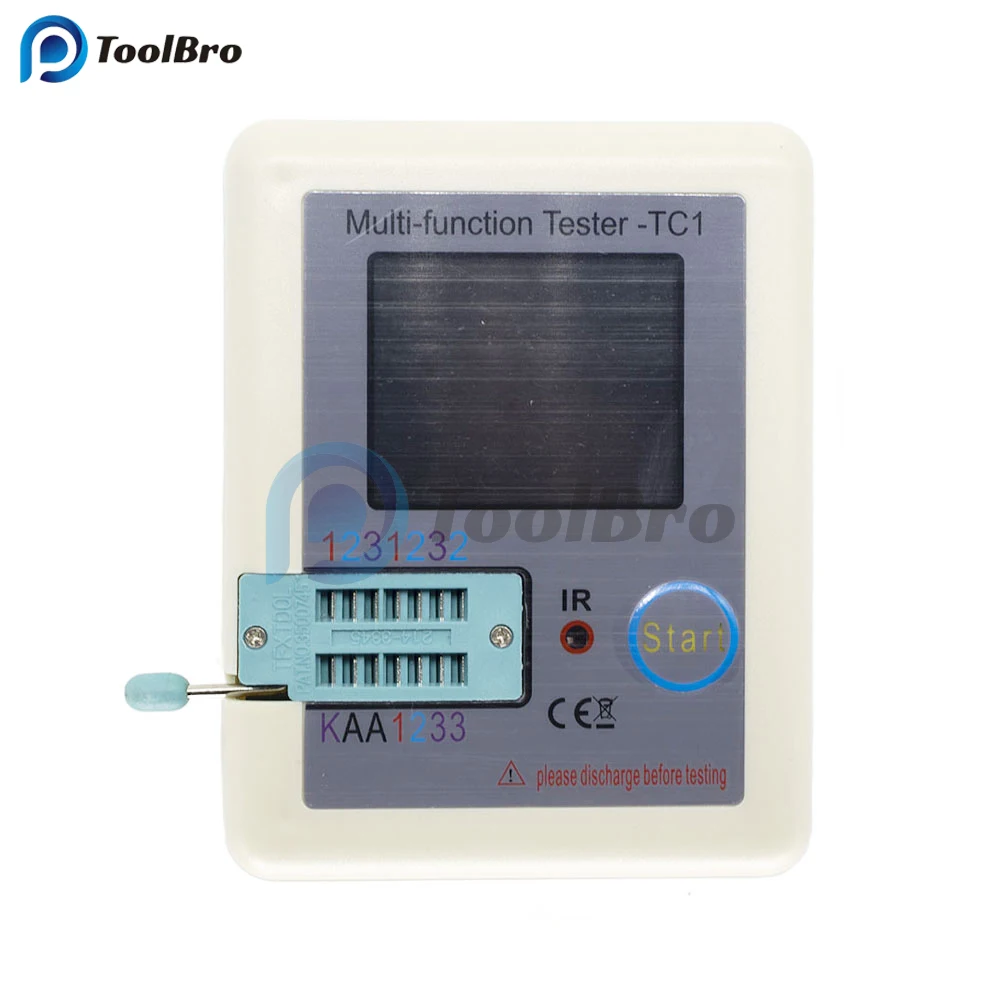 LCR-TC1 Transistor Tester Display LCD multifunzionale diodo triodo condensatore resistore Transistor Meter Detector