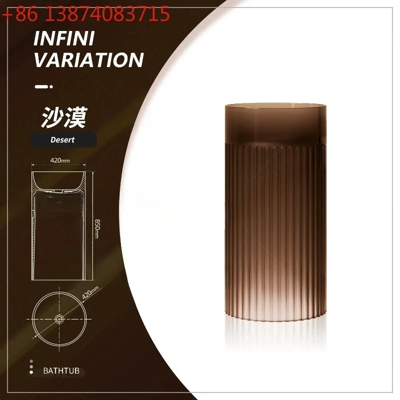 

W Column basin, transparent sink, floor-to-ceiling wash basin, bathroom resin wash basin customization