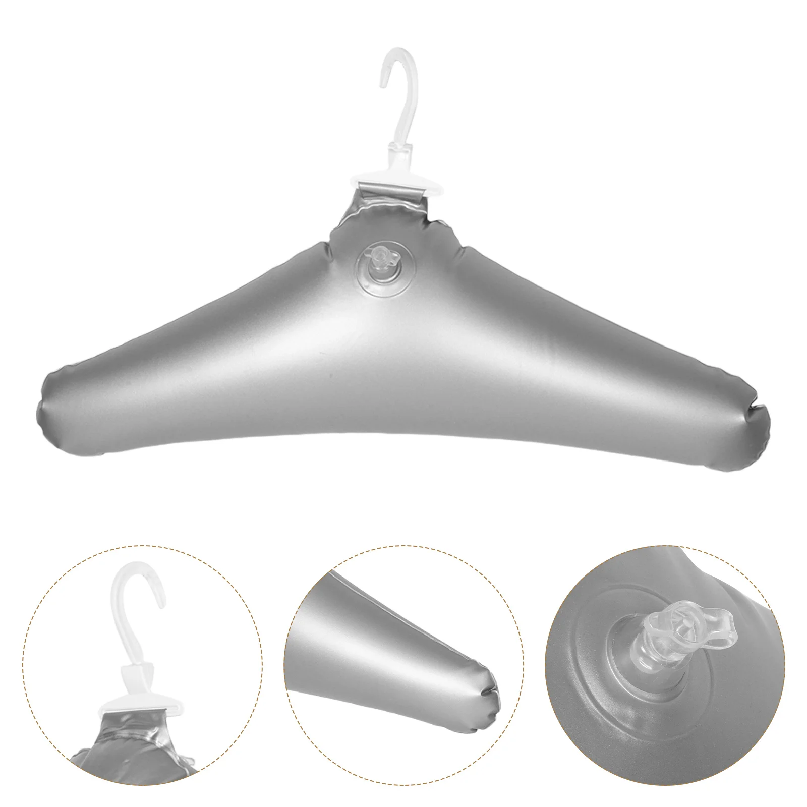 

3Pcs Inflatable Hangers Lightweight Easy Carry Prevents Shoulder Wrinkles Foldable Design Travel Camping Home Use