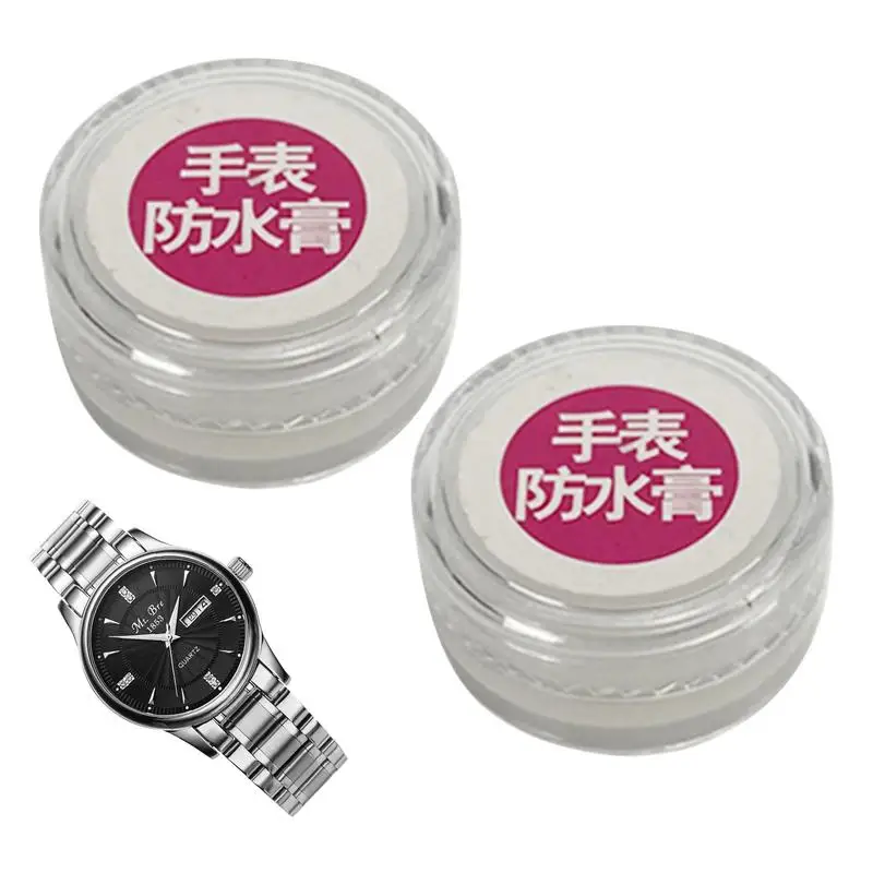 2PCS นาฬิกาปะเก็นจาระบีกันน้ํานาฬิกาซ่อมจาระบี O แหวนซีลซิลิโคนจาระบีซีล Lube เครื่องมือสําหรับนาฬิกาซ่อม