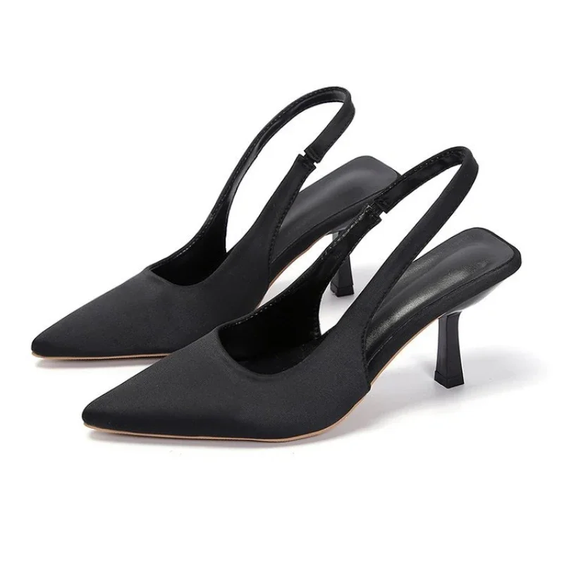 

New Autumn Women's High Heels Shallow Mouth Female Sandals Pointed Toe Party Shoes Fashion Slip-on Womens Shoes Stiletto Zapatos