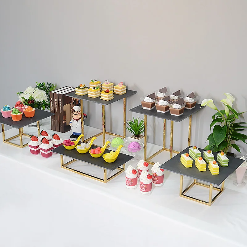 4-6PCS Arrival Dessert Table Decoration Metal Stand For Bread Food Drinks Buffet Banquet Wedding Birthday Party Cupcake Holder