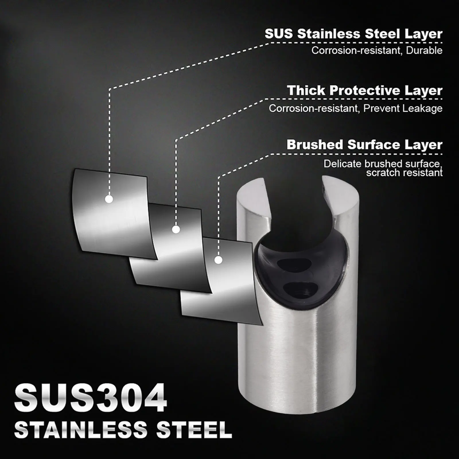 

Настенный держатель-распылитель, анти-протекатель, биде для ванной комнаты, ручной настенный держатель из нержавеющей стали, антивозрастной, против растрескивания