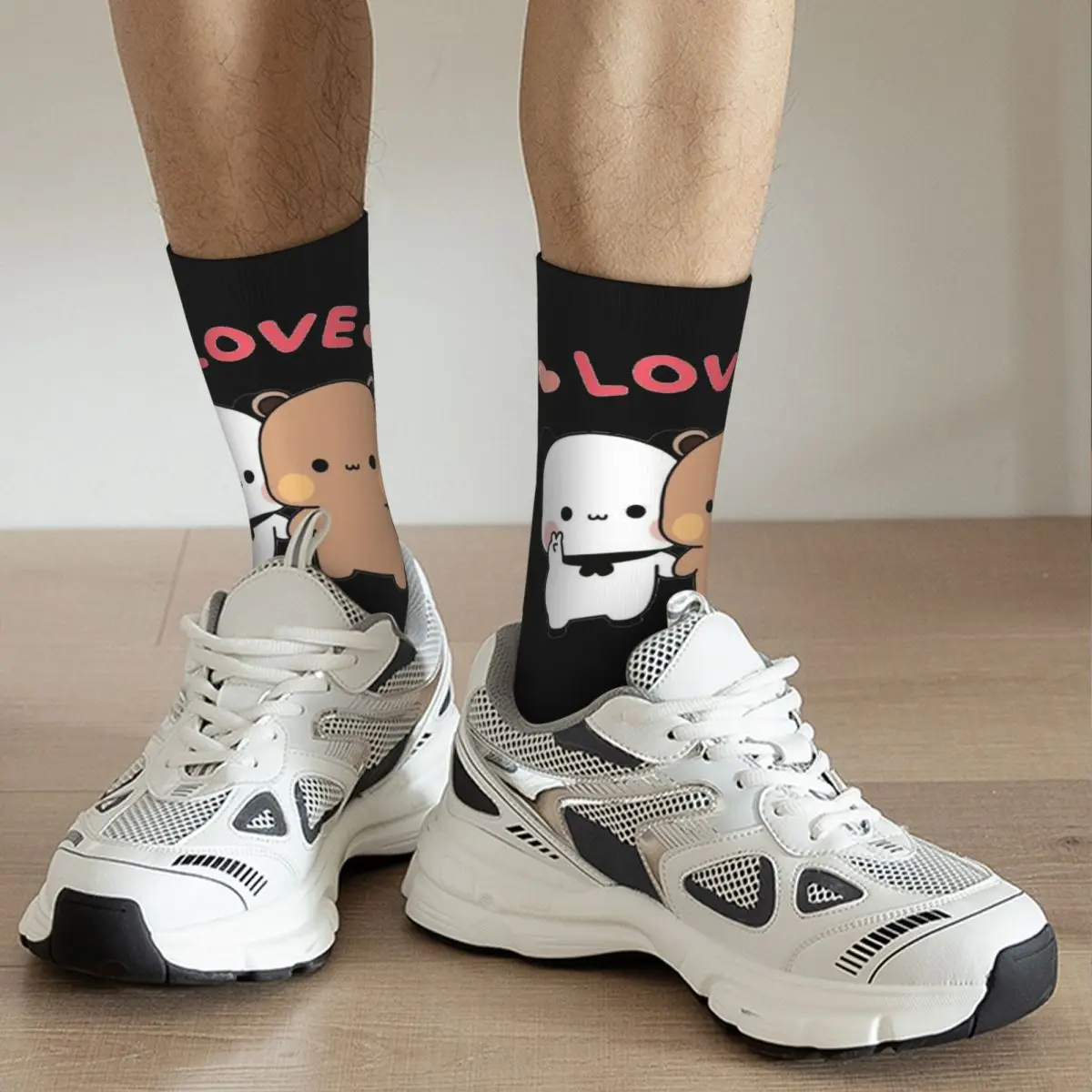 Bear And Panda Bubu Dudu Balloon Socks Harajuku High Quality Stockings All Season Long Socks for Man's Woman's Christmas Gifts